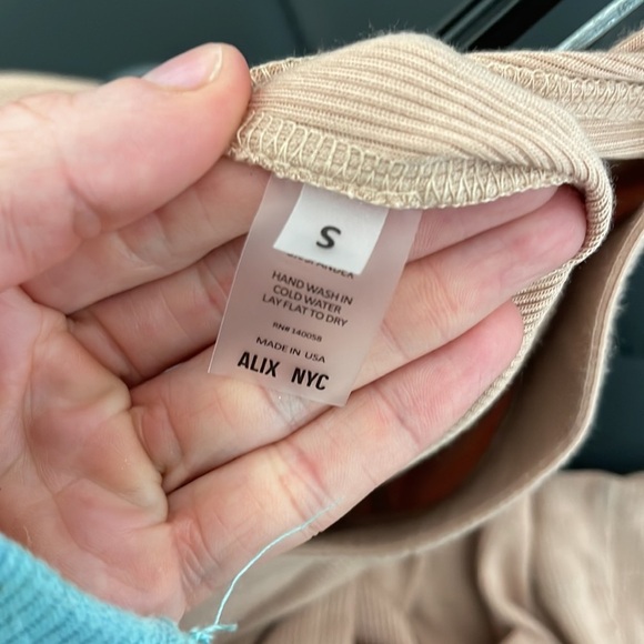 NWT ALIX NYC| High Rise Bowery Pant Stretch Flare in Fawn| Small - Picture 6 of 7